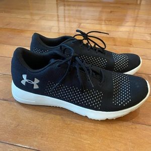 Under Armour Rapid Black Cream and Brown Sneakers Size 8